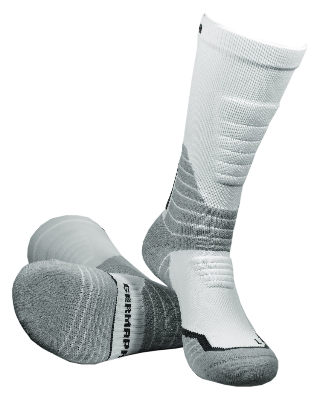 Black & White Boot Socks for Men & Women w/Anti Odor Moisture Wicking Germanium & Coolmax All Seasons 2 Pairs