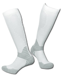 Knee High Compression Socks for Men & Women w/Anti Odor Moisture Wicking Germanium & Coolmax All Seasons Fiber 1 Pair