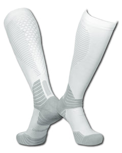 Knee High Compression Socks for Men & Women w/Anti Odor Moisture Wicking Germanium & Coolmax All Seasons Fiber 1 Pair