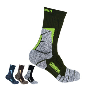 Men's Hiking Socks Work Boot Socks w/Anti-Odor-Blister Moisture Wicking Germanium & Coolmax All Season