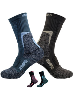 Men's Hiking Socks Work Boot Socks w/Anti-Odor-Blister Moisture Wicking Germanium & Coolmax All Season