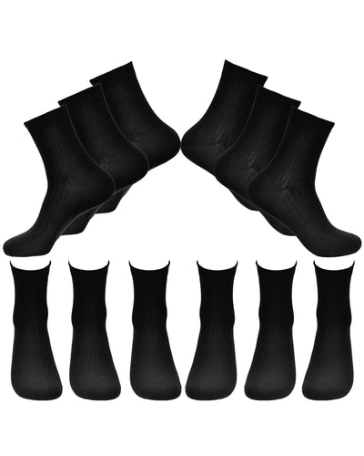 Men's 2/3 Crew Antibacterial Odor Moisture Wicking Circulation Dress Socks with Germanium Infused Fiber