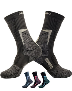 Men's Hiking Socks Work Boot Socks w/Anti-Odor-Blister Moisture Wicking Germanium & Coolmax All Season