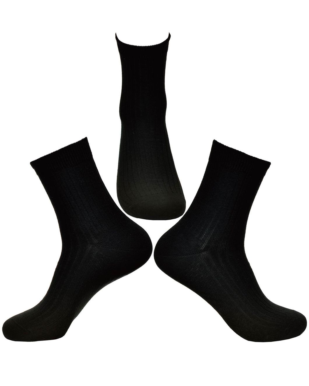 Men's 2/3 Crew Antibacterial Odor Moisture Wicking Circulation Dress Socks with Germanium Infused Fiber