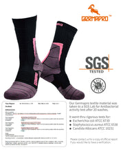 Load image into Gallery viewer, Women&#39;s Hiking Socks Boot Socks w/Anti-Odor-Blister Moisture Wicking Germanium &amp; Coolmax All Season 1/2 Pairs