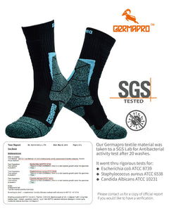 Women's Hiking Socks Boot Socks w/Anti-Odor-Blister Moisture Wicking Germanium & Coolmax All Season 1/2 Pairs