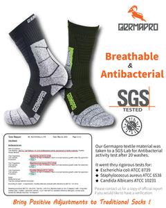 Men's Hiking Socks Work Boot Socks w/Anti-Odor-Blister Moisture Wicking Germanium & Coolmax All Season