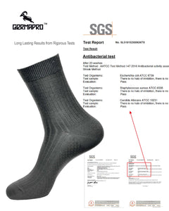 Men's 2/3 Crew Antibacterial Odor Moisture Wicking Circulation Dress Socks with Germanium Infused Fiber