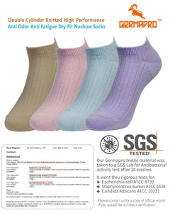 Women's Anti Bacterial-Odor-Moisture Wicking Low Cut Socks with Germanium Infused Fiber