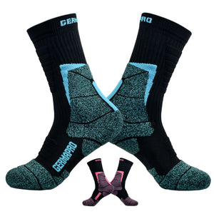 Women's Hiking Socks Boot Socks w/Anti-Odor-Blister Moisture Wicking Germanium & Coolmax All Season 1/2 Pairs