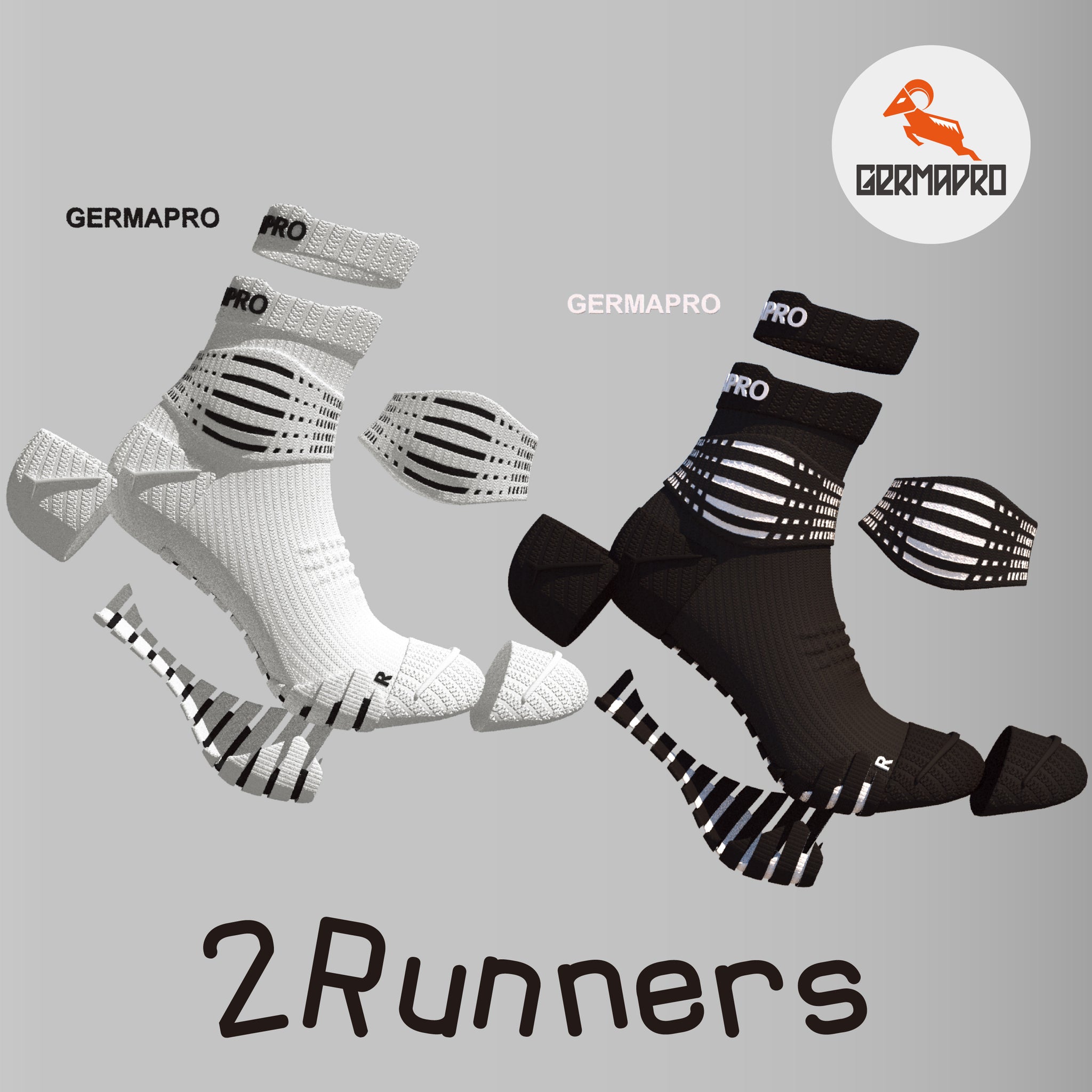 3D Multi-Performance Cushioned Running Socks with Anti-Odor