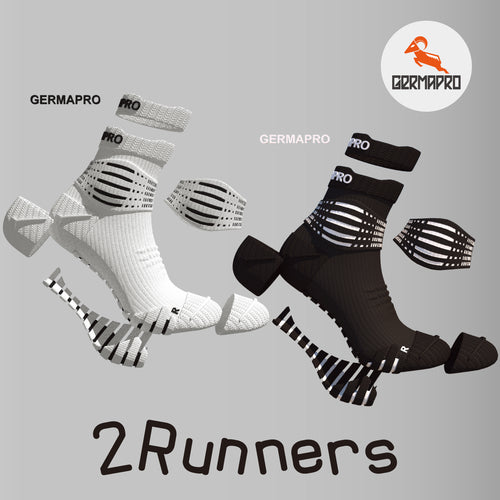 3D Multi-Performance Cushioned Running Socks with Anti-Odor-Blister Moisture Wicking Germanium Fiber for Men & Women 1 Pair